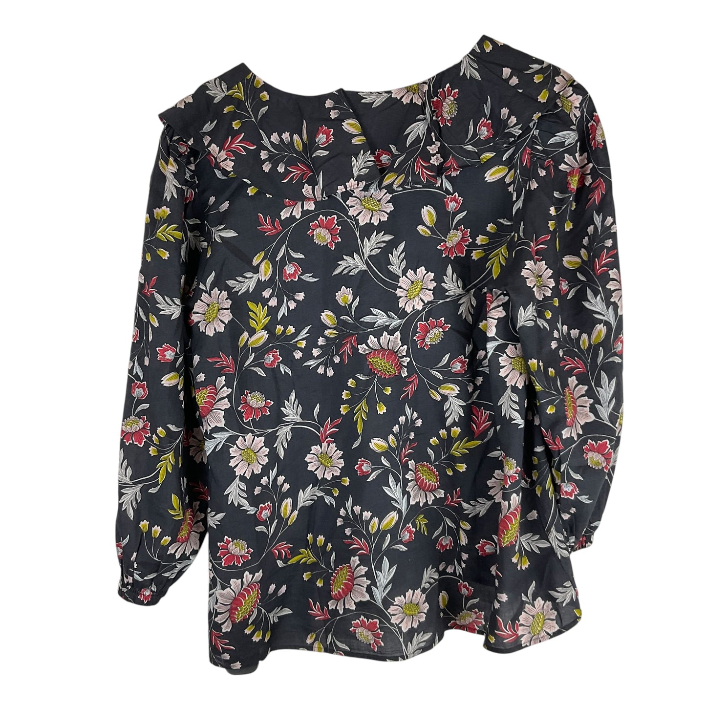 Top Long Sleeve By Loft In Floral Print, Size: M