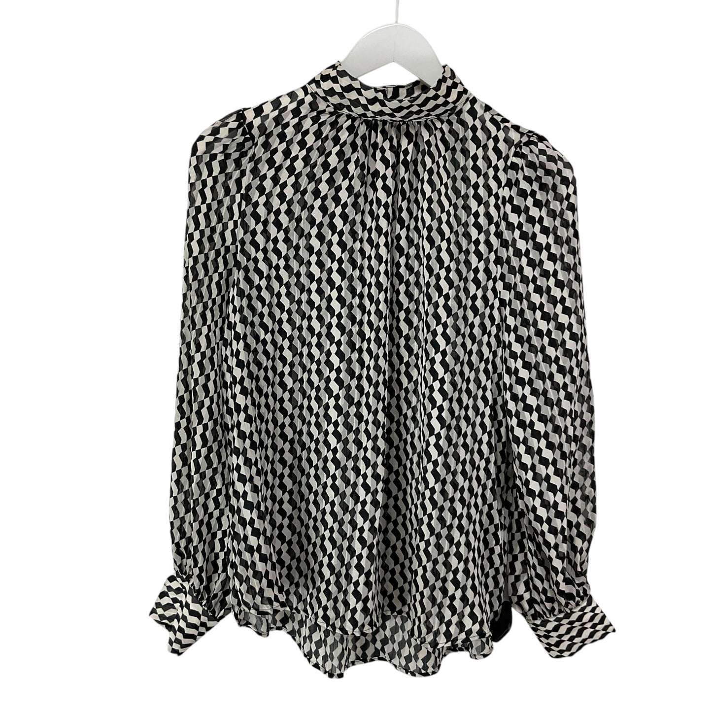 Top Long Sleeve By H&m In Black & White, Size: S