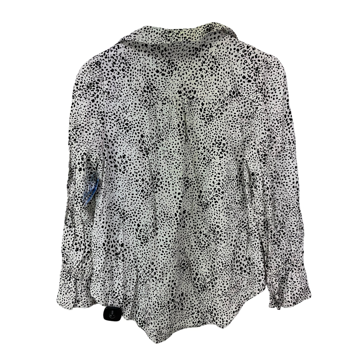 Top Long Sleeve By Cato In Black & White, Size: L