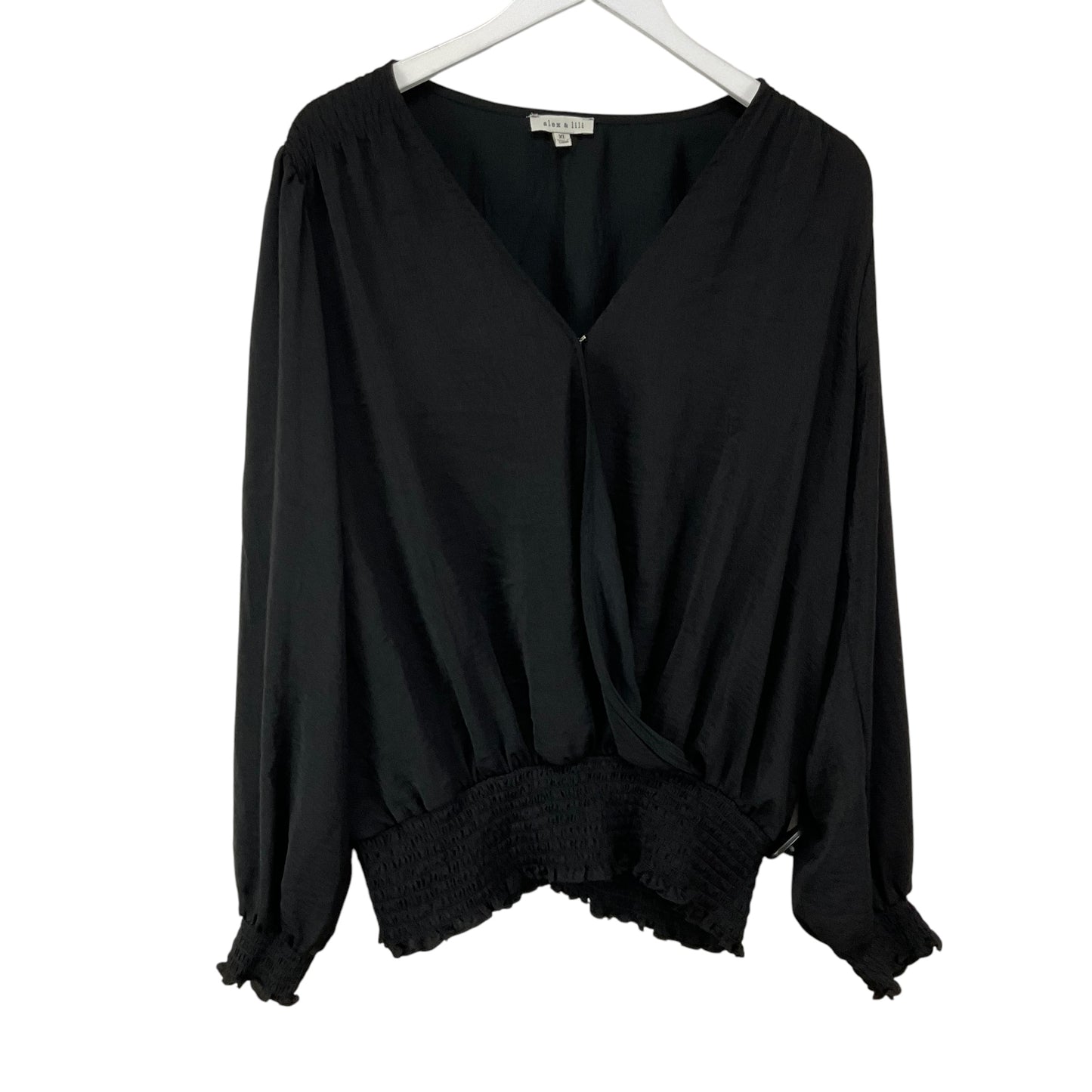 Top Long Sleeve By Clothes Mentor In Black, Size: Xl