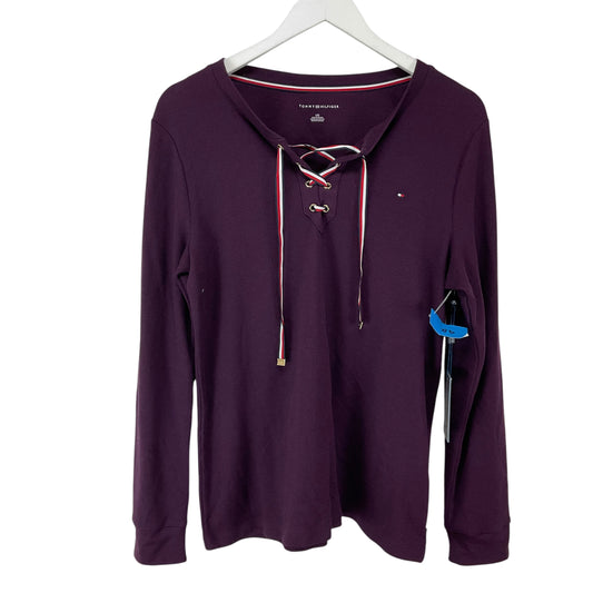 Top Long Sleeve By Tommy Hilfiger In Purple, Size: L