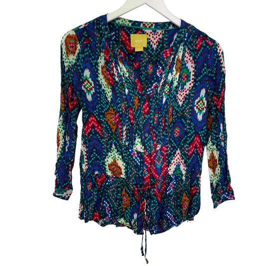 Top Long Sleeve By Maeve In Blue, Size: 2p