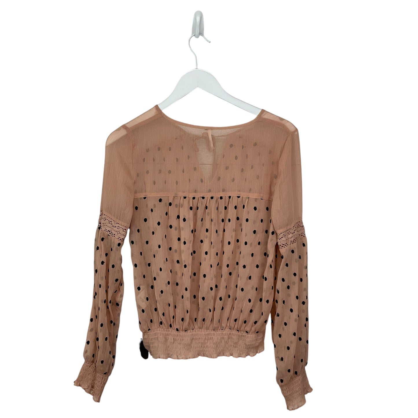 Top Long Sleeve By Free People In Pink, Size: S