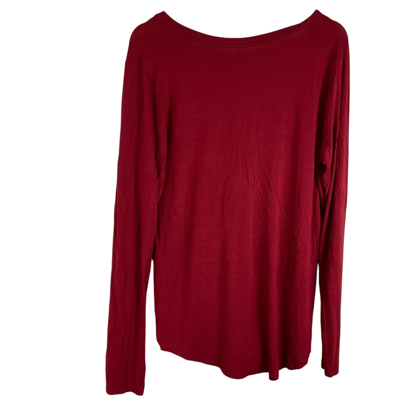 Top Long Sleeve By Luxe In Red, Size: Xl