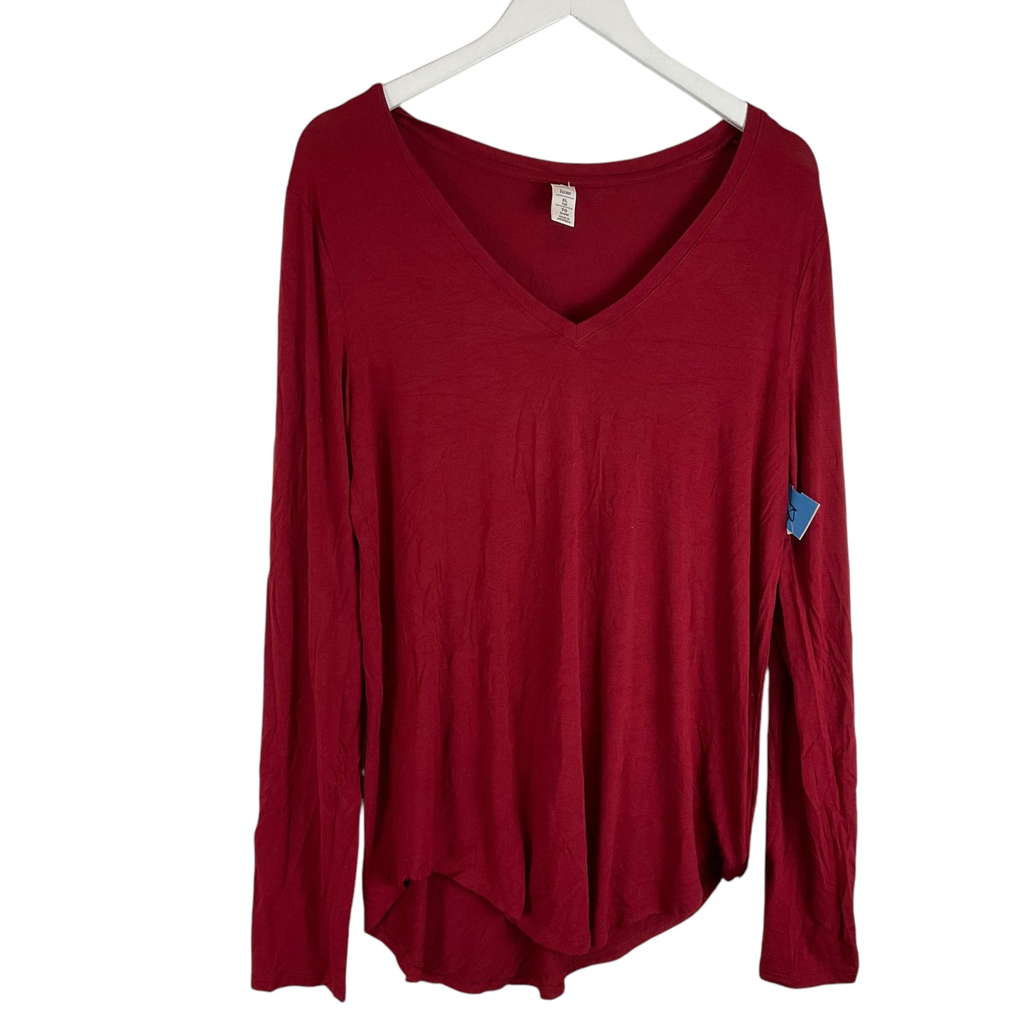 Top Long Sleeve By Luxe In Red, Size: Xl