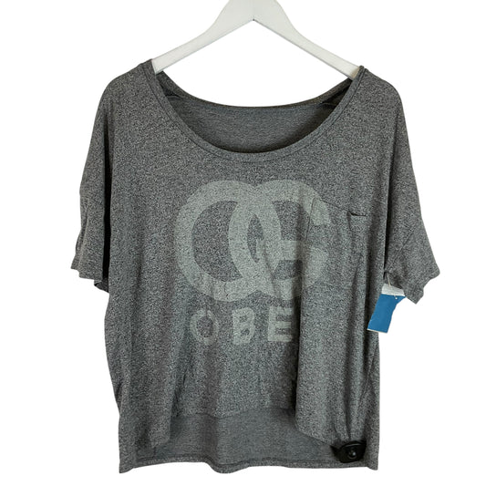 Top Short Sleeve By Clothes Mentor In Grey, Size: Osfm