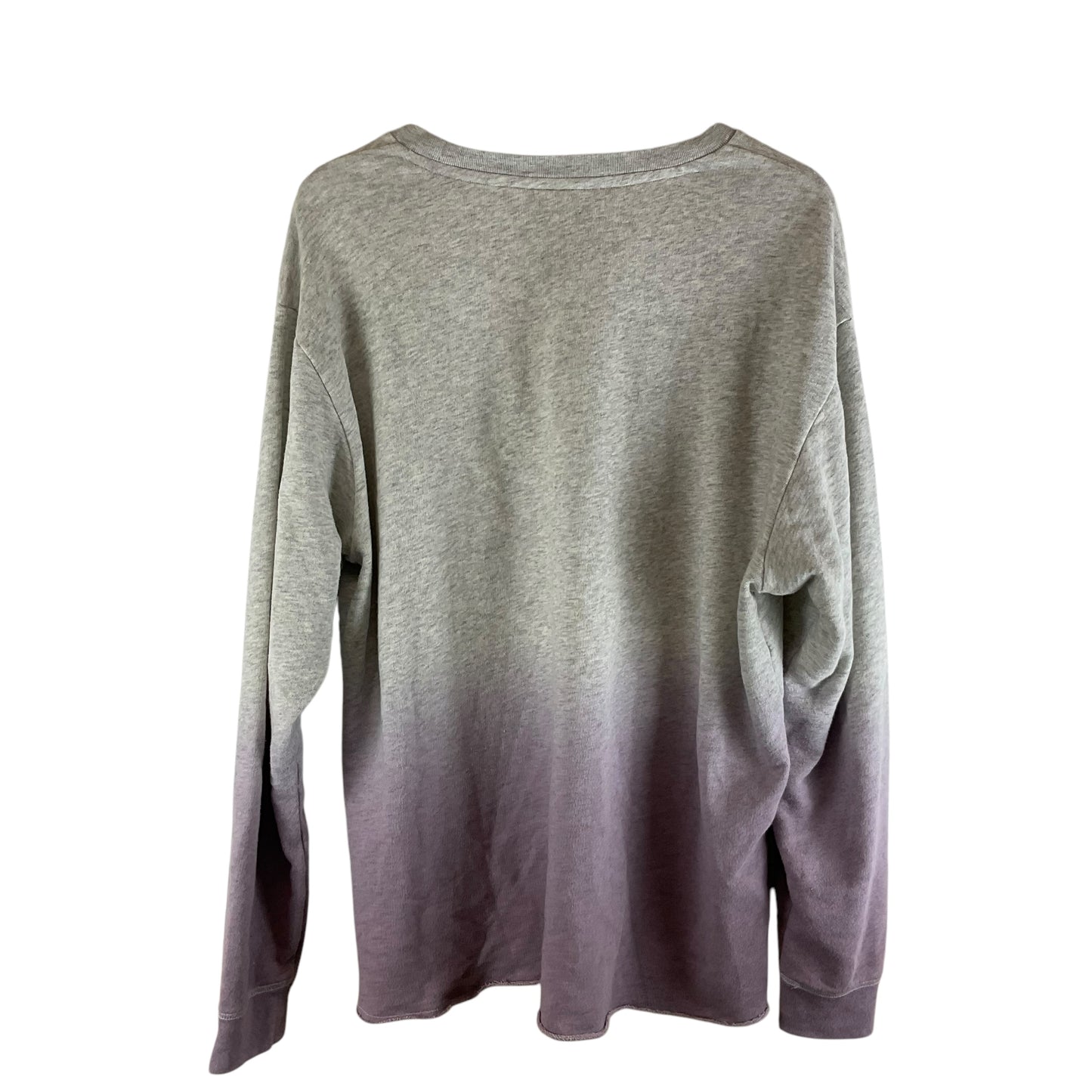 Top Long Sleeve By Pink In Grey, Size: L