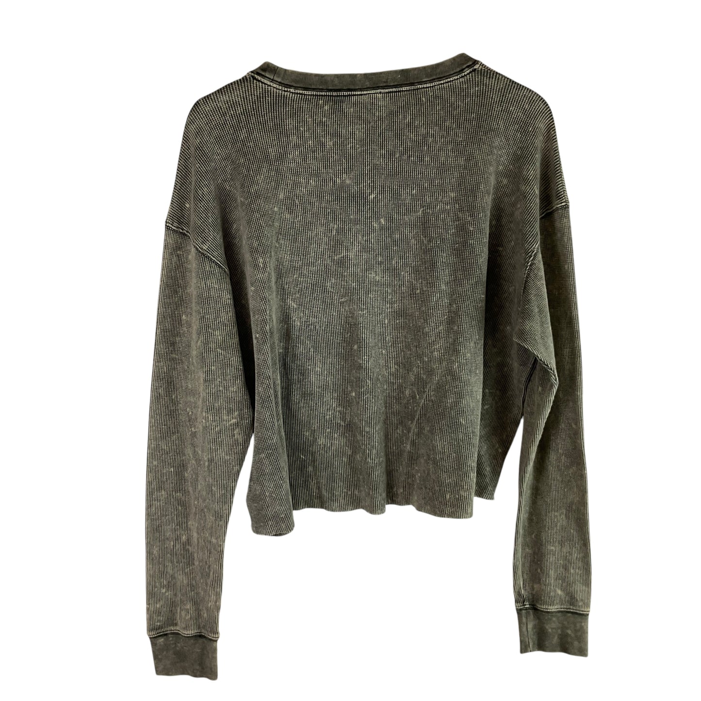 Top Long Sleeve By Pink In Grey, Size: L