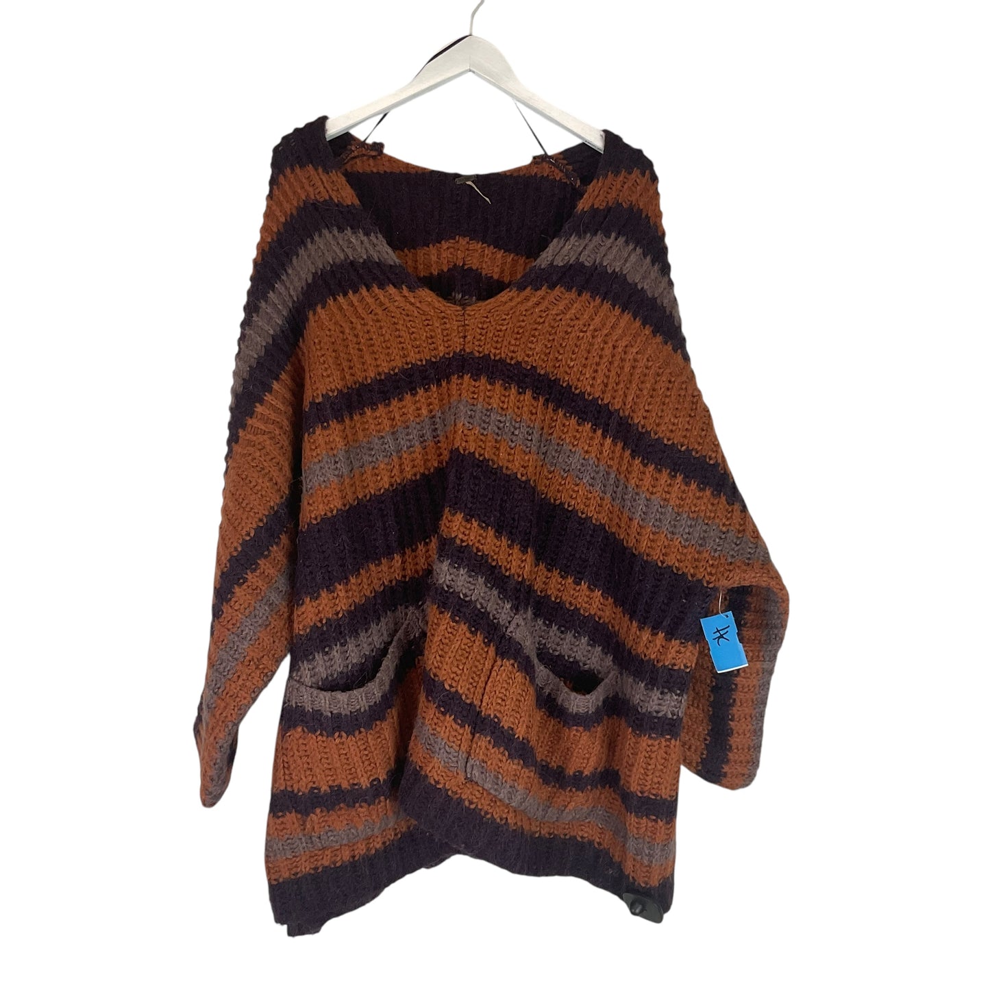 Sweater By Free People In Orange & Purple, Size: L