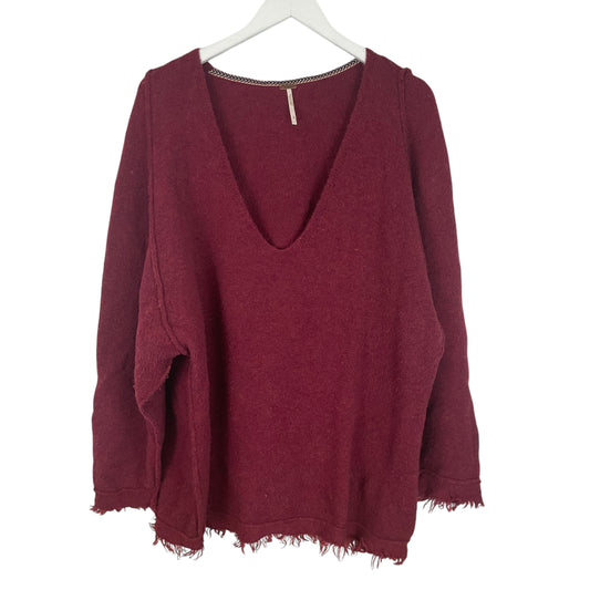 Sweater By Free People In Red, Size: L