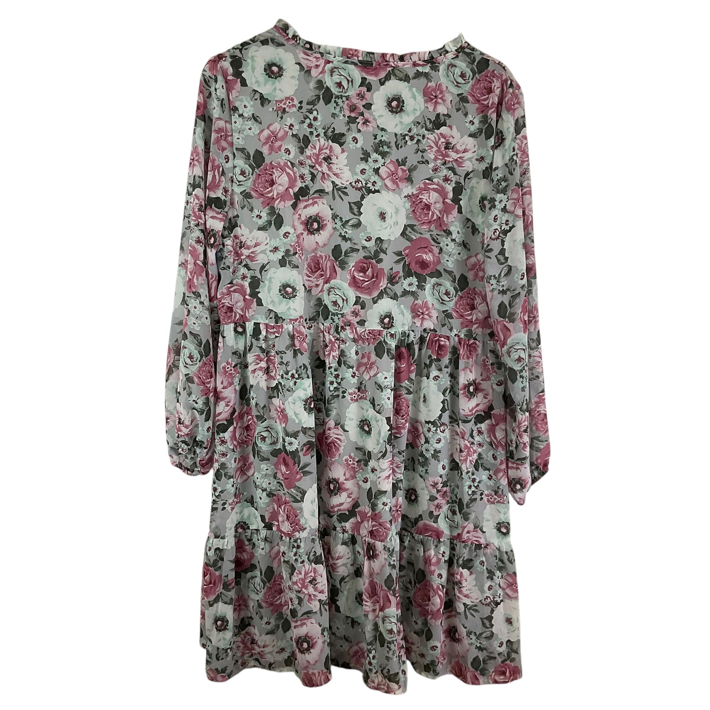 Dress Casual Midi By Cal Style In Floral Print, Size: M