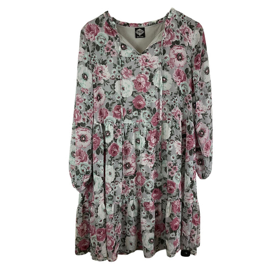 Dress Casual Midi By Cal Style In Floral Print, Size: M