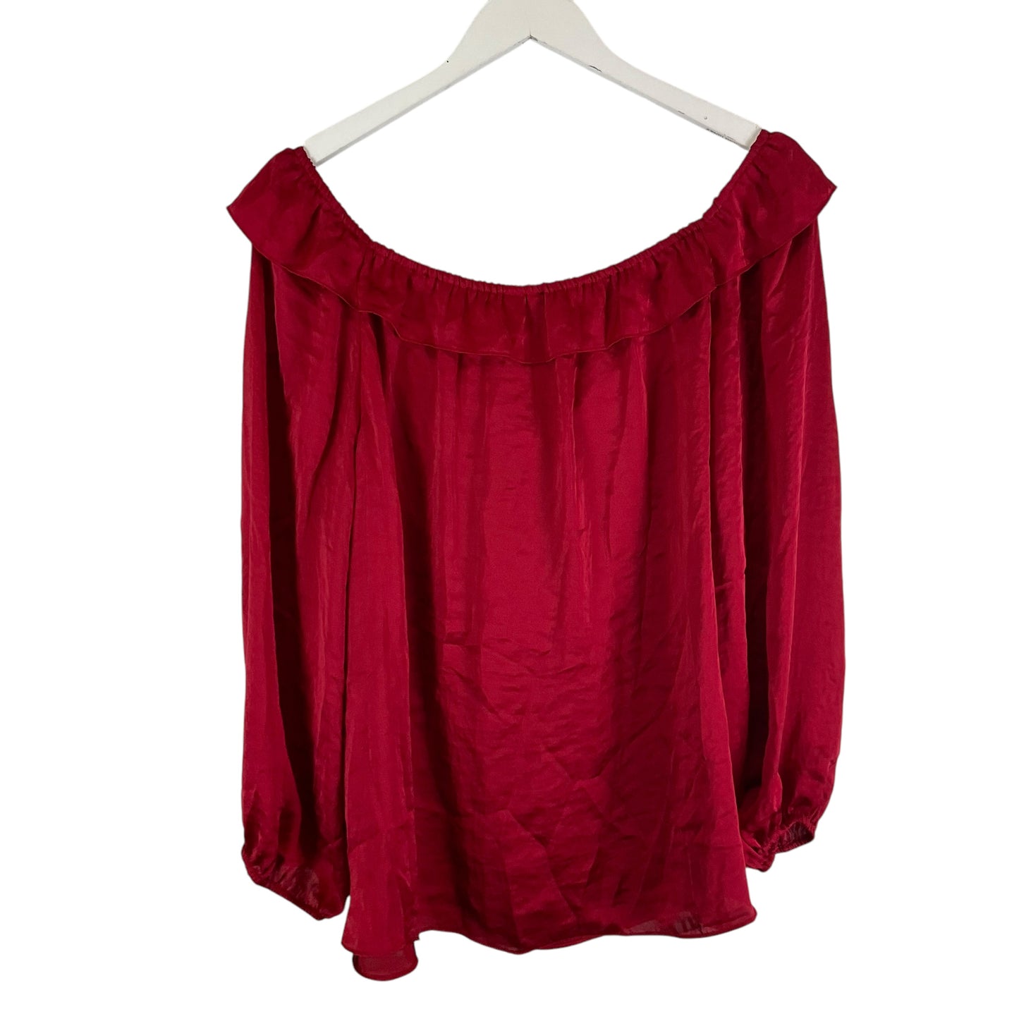 Top Long Sleeve By Cato In Red, Size: Xl