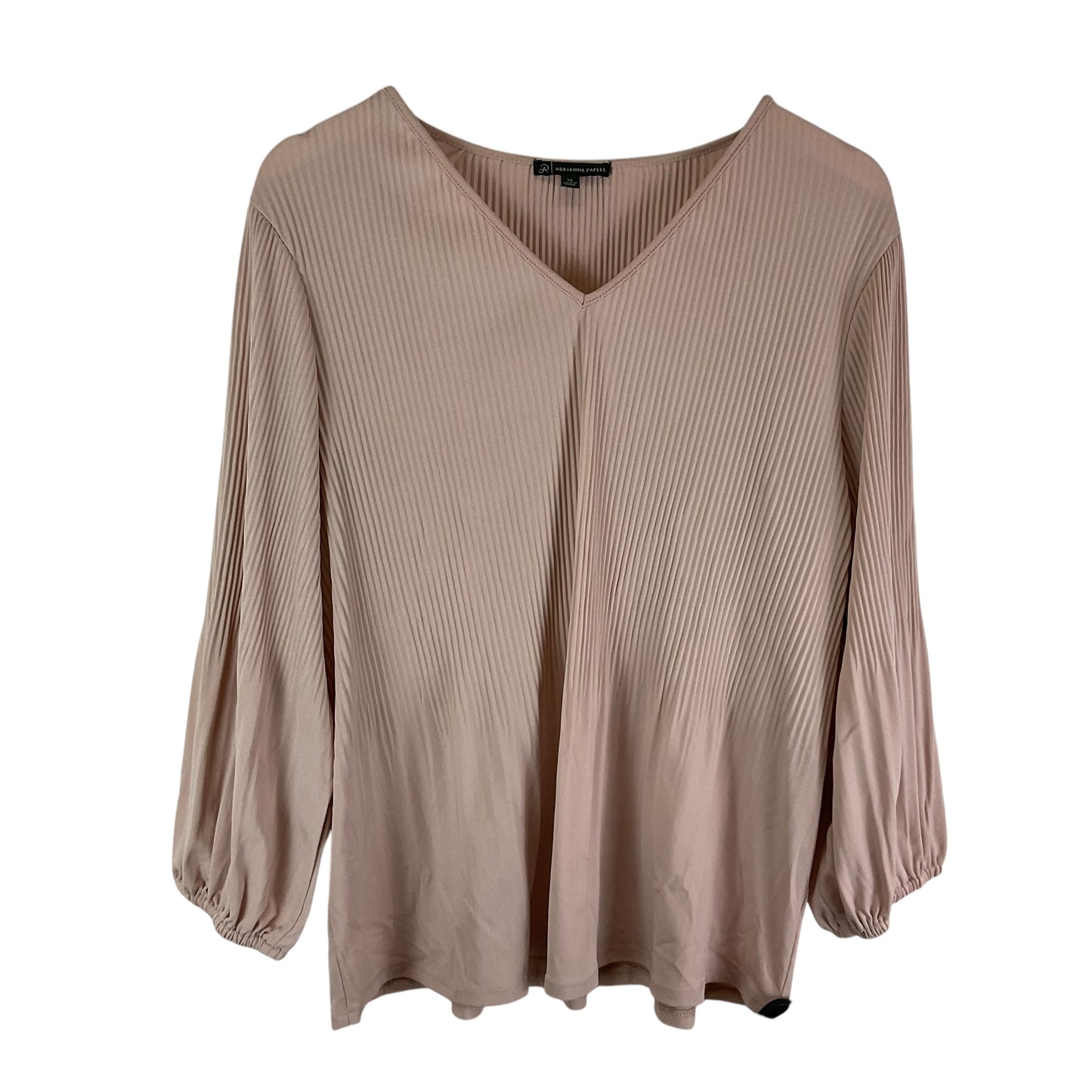 Top Long Sleeve By Adrianna Papell In Pink, Size: Xl