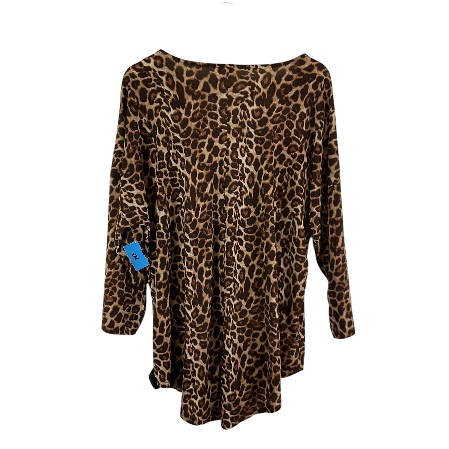 Top Long Sleeve By Cato In Animal Print, Size: Xl