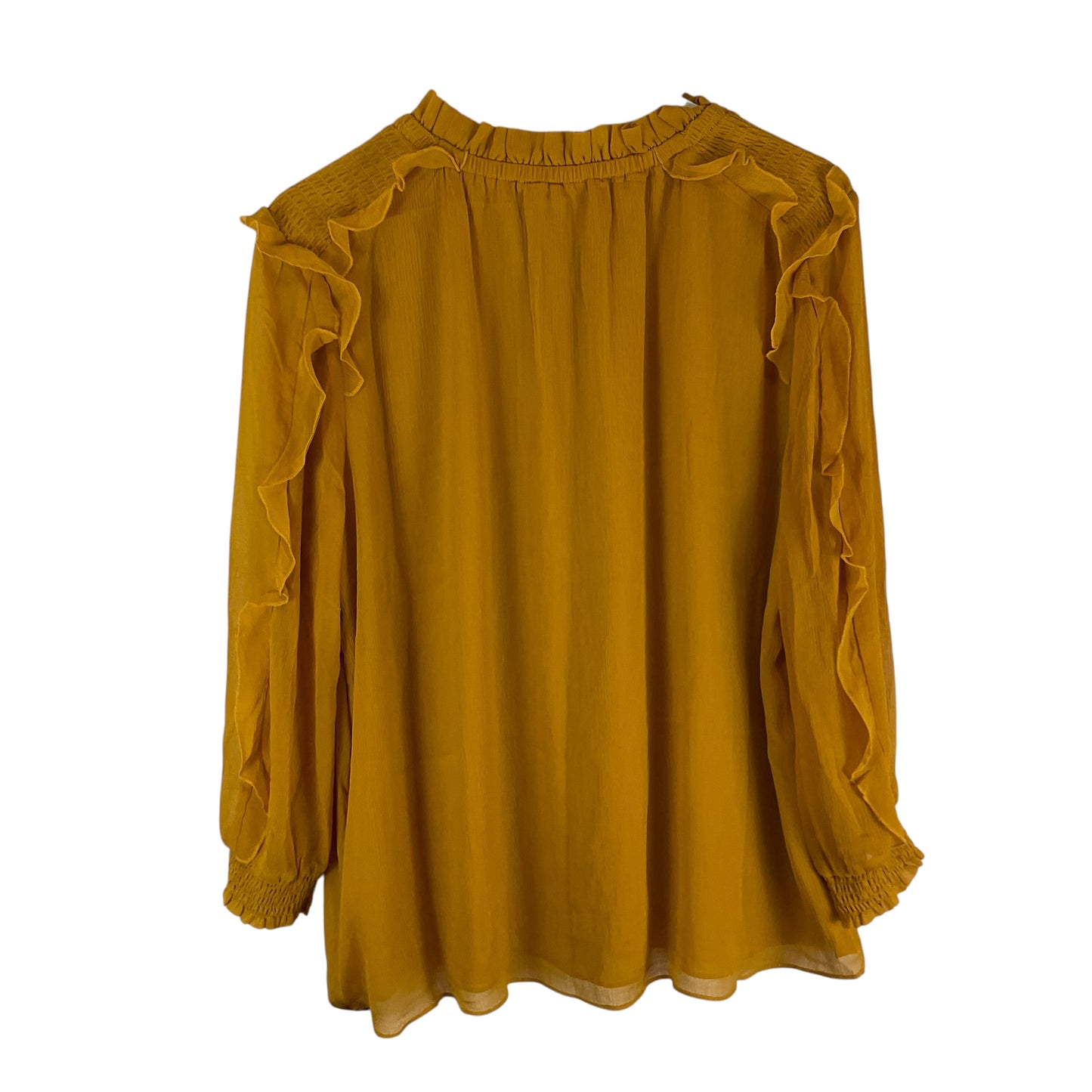 Top Long Sleeve By Cato In Yellow, Size: Xl