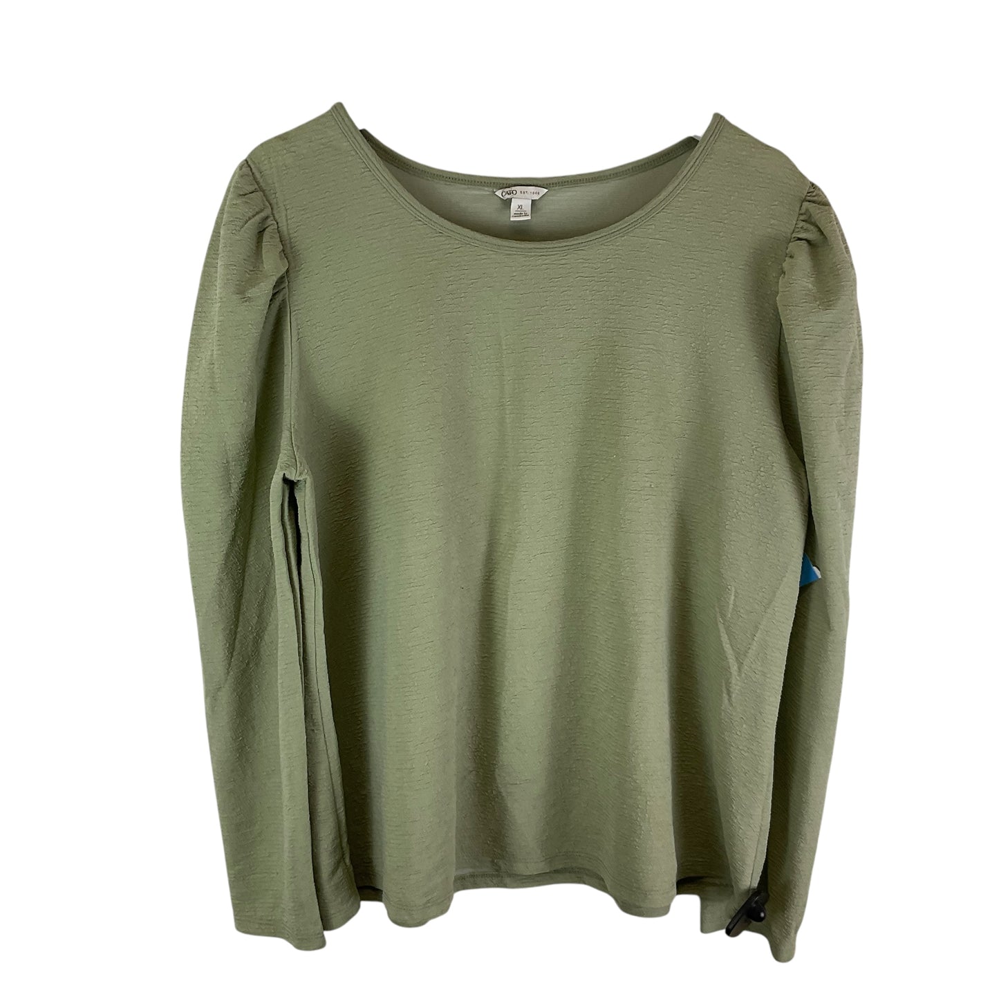 Top Long Sleeve By Cato In Green, Size: Xl