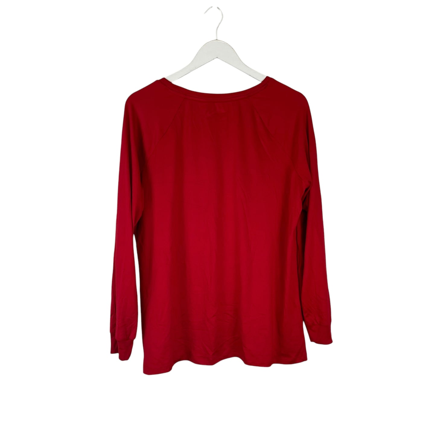 Top Long Sleeve By Clothes Mentor In Red, Size: L