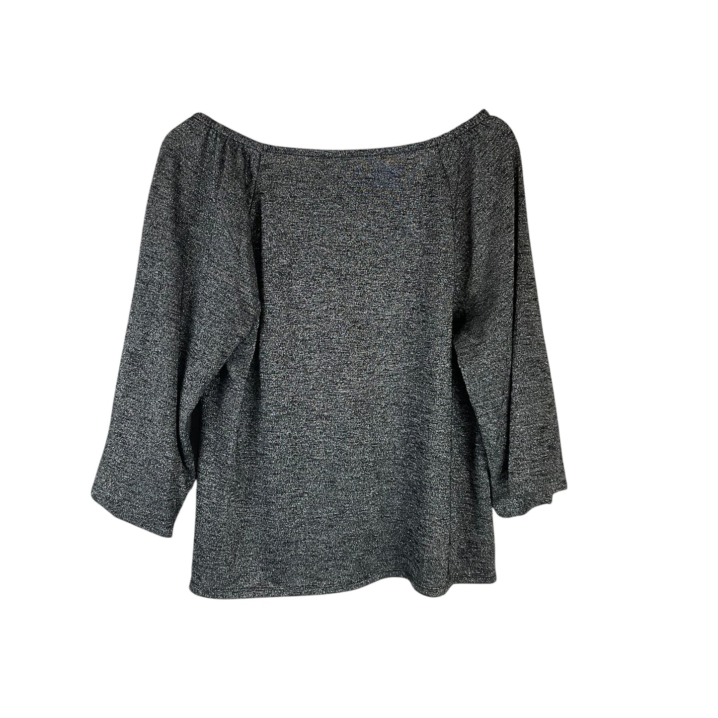 Top Long Sleeve By Cato In Grey, Size: Xl