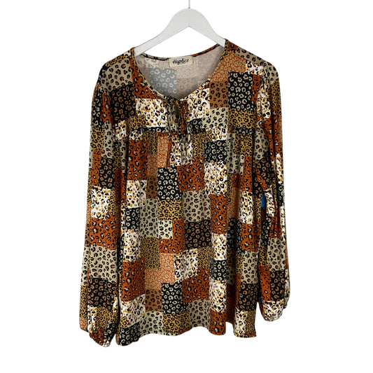 Top Long Sleeve By Haptics In Animal Print, Size: 1x