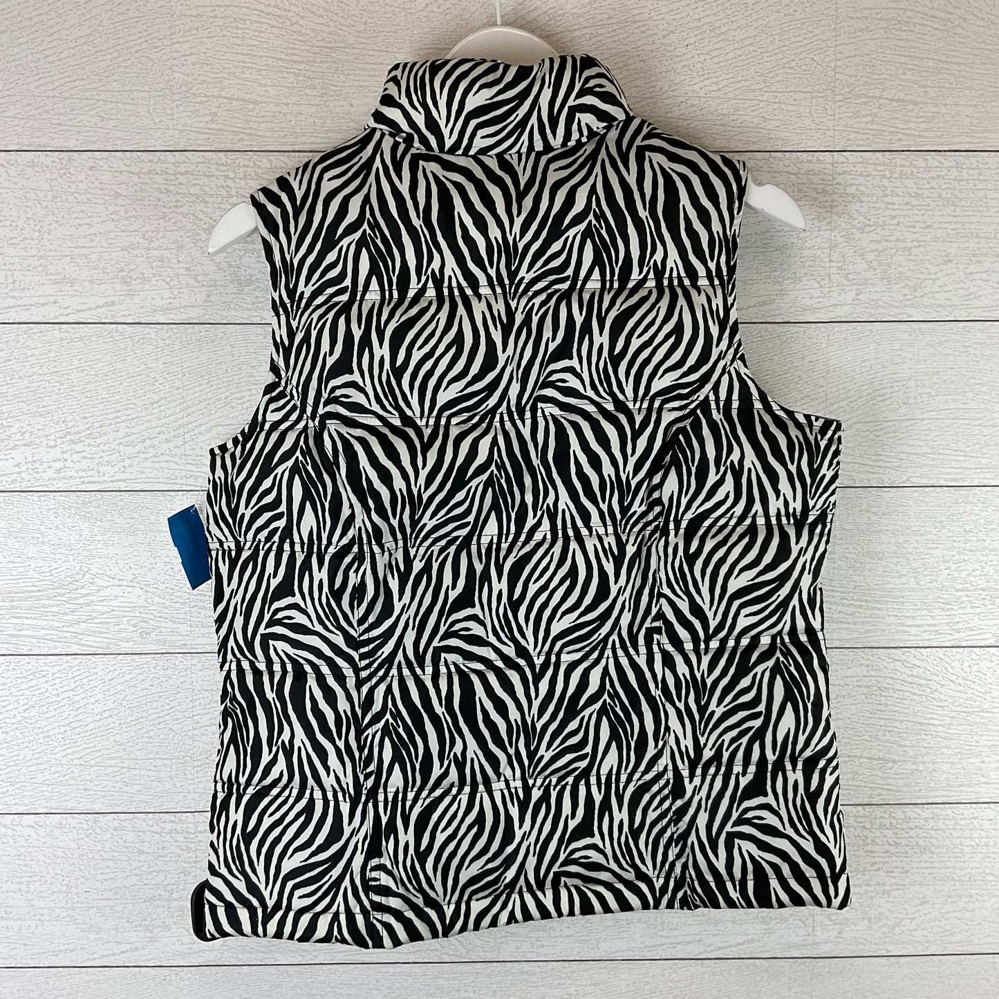 Vest Faux Fur & Sherpa By Charter Club In Zebra Print, Size: Sp