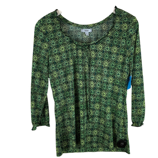 Top Long Sleeve By Izod In Green, Size: S