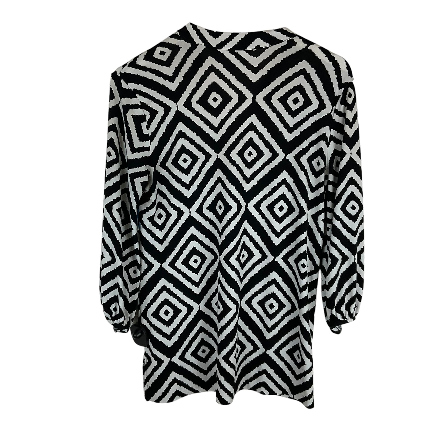 Top Long Sleeve By Banana Republic In Black & White, Size: M