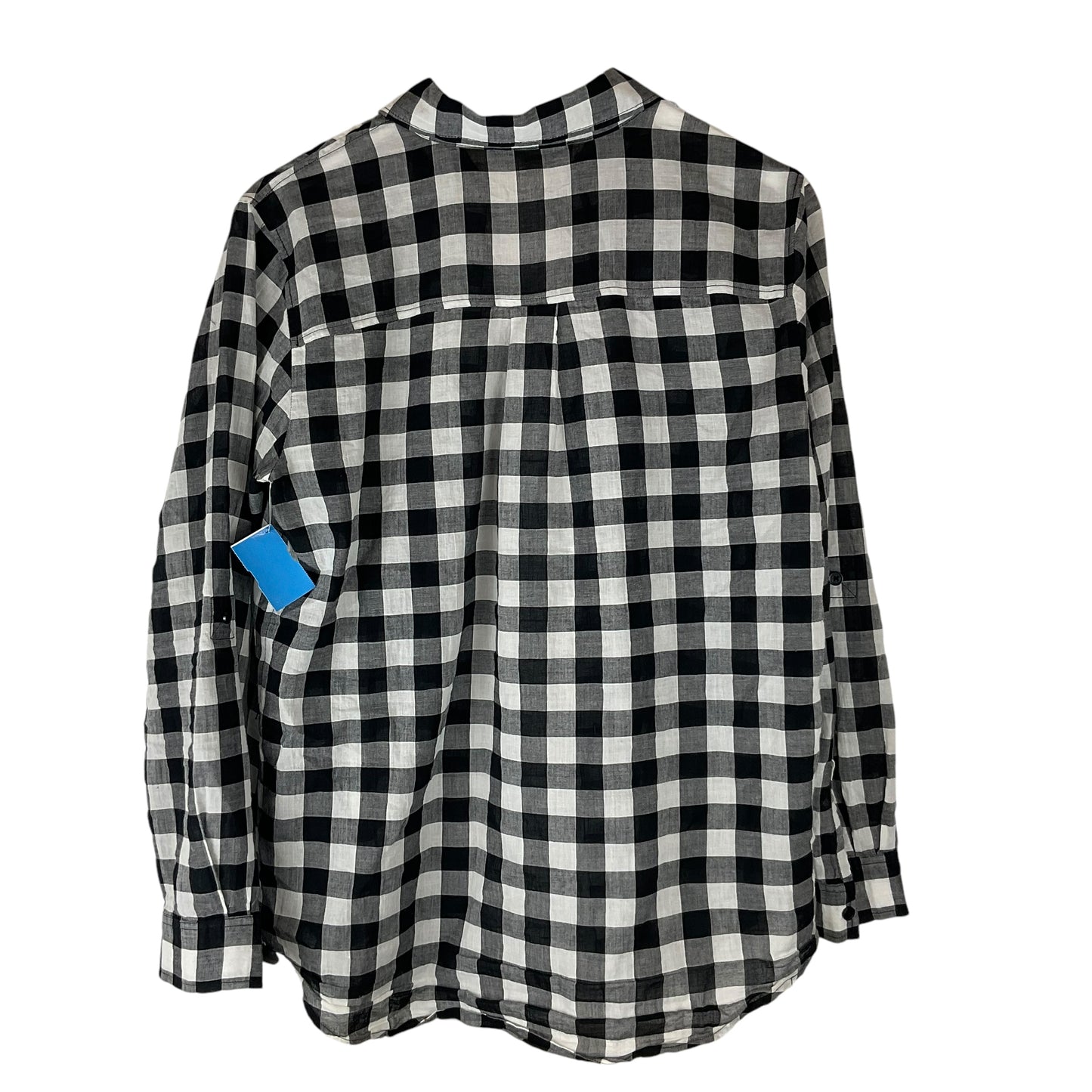 Top Long Sleeve By Michael By Michael Kors In Plaid Pattern, Size: S