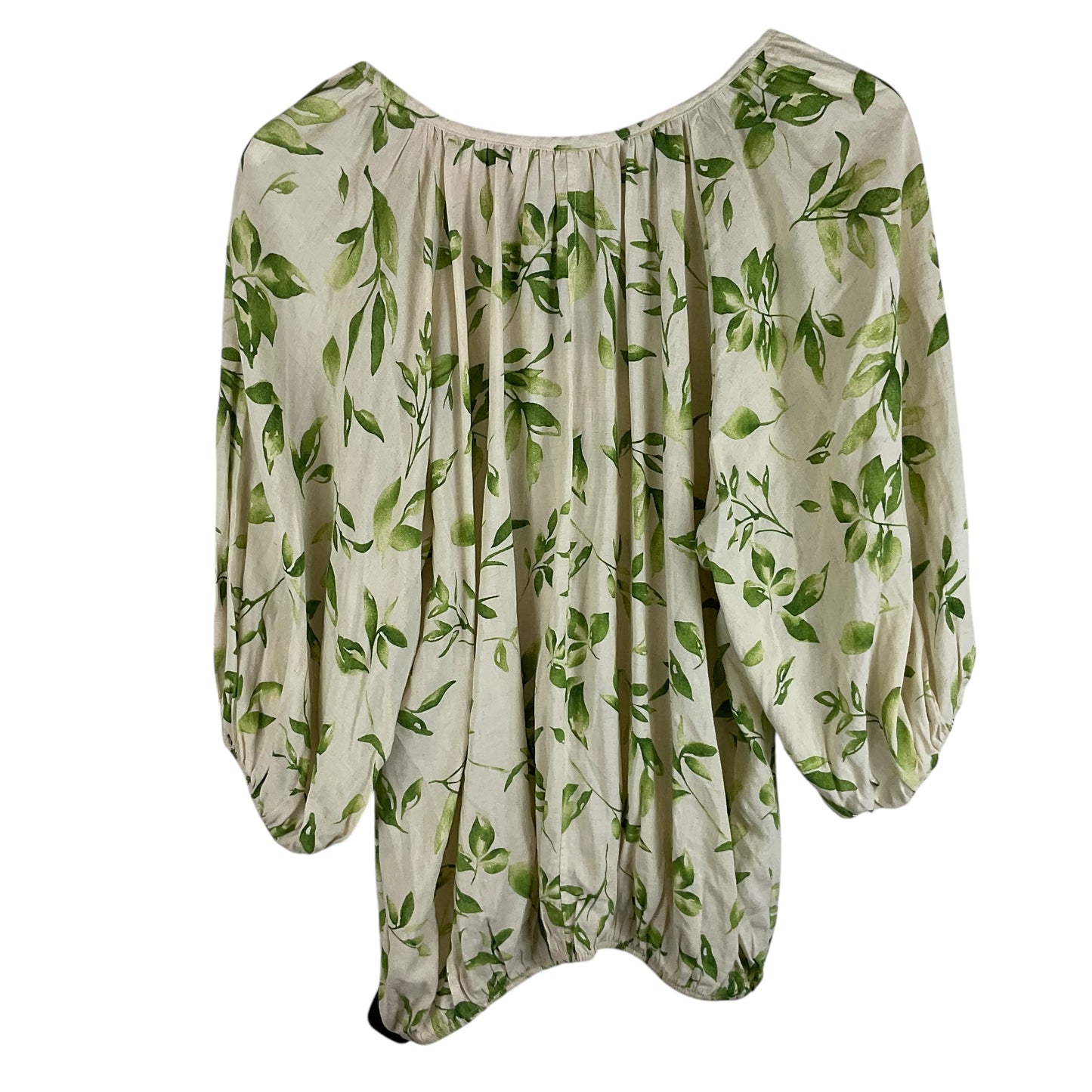 Top Long Sleeve By Clothes Mentor In Cream & Green, Size: M