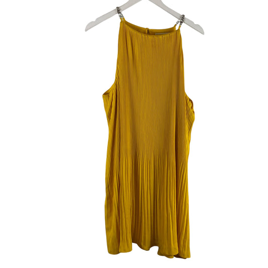 Dress Casual Midi By Michael By Michael Kors In Yellow, Size: Xl