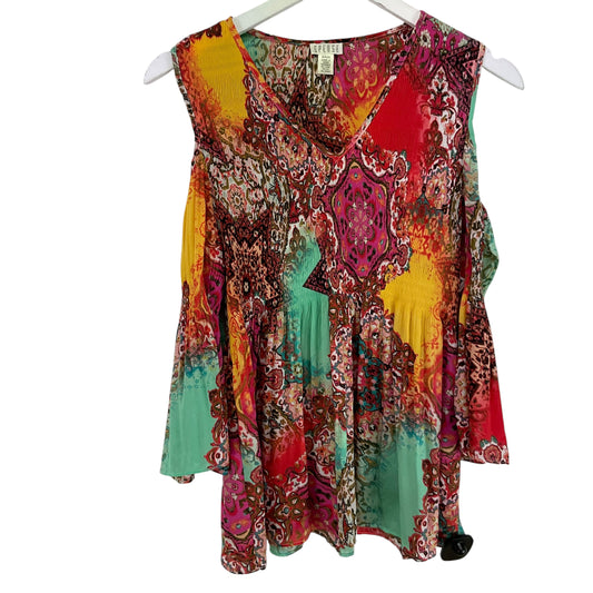 Top 3/4 Sleeve By Spense In Multi-colored, Size: S