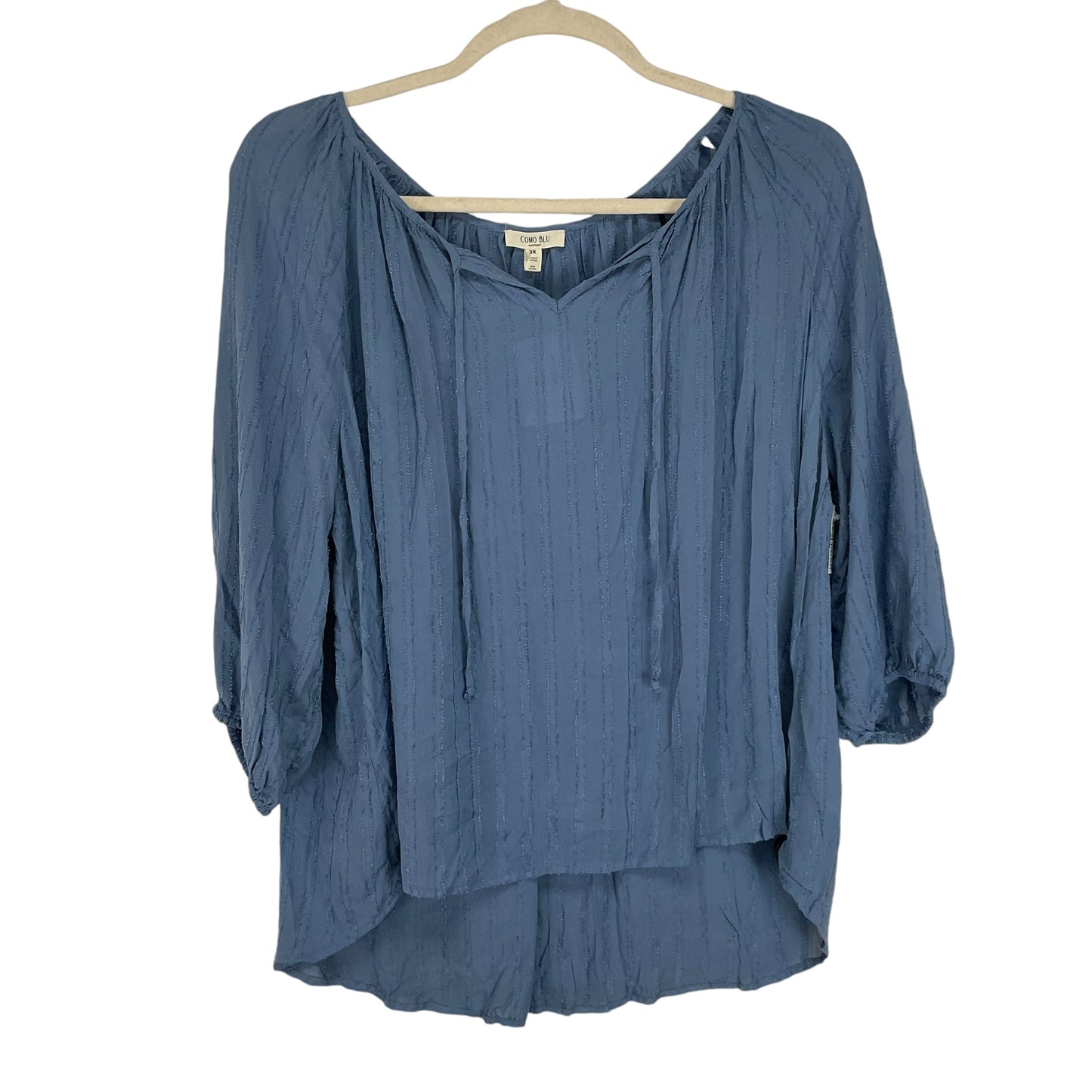 Top Long Sleeve By Clothes Mentor In Blue, Size: 2x