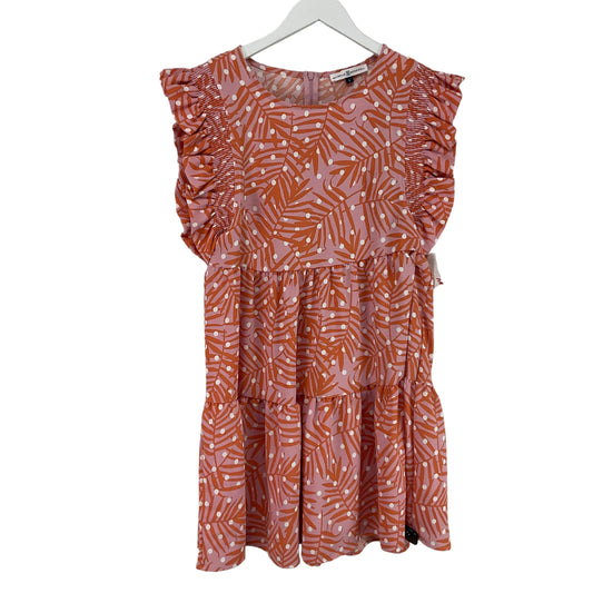 Dress Casual Midi By Cmb In Orange, Size: S