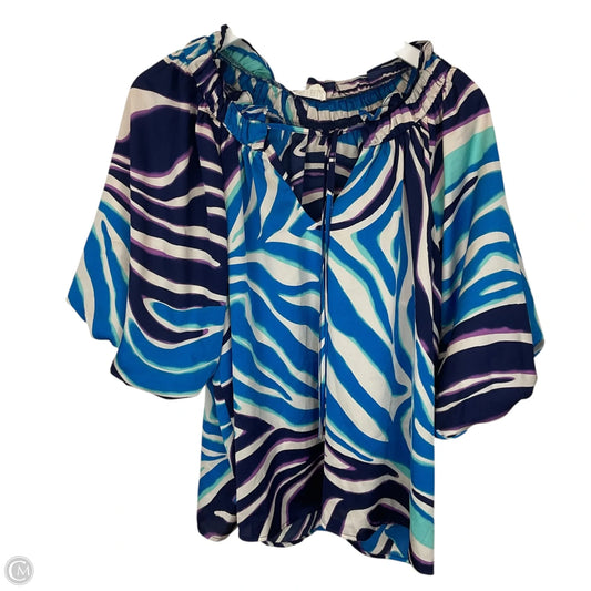 Top Long Sleeve By Bibi In Blue & Purple, Size: S