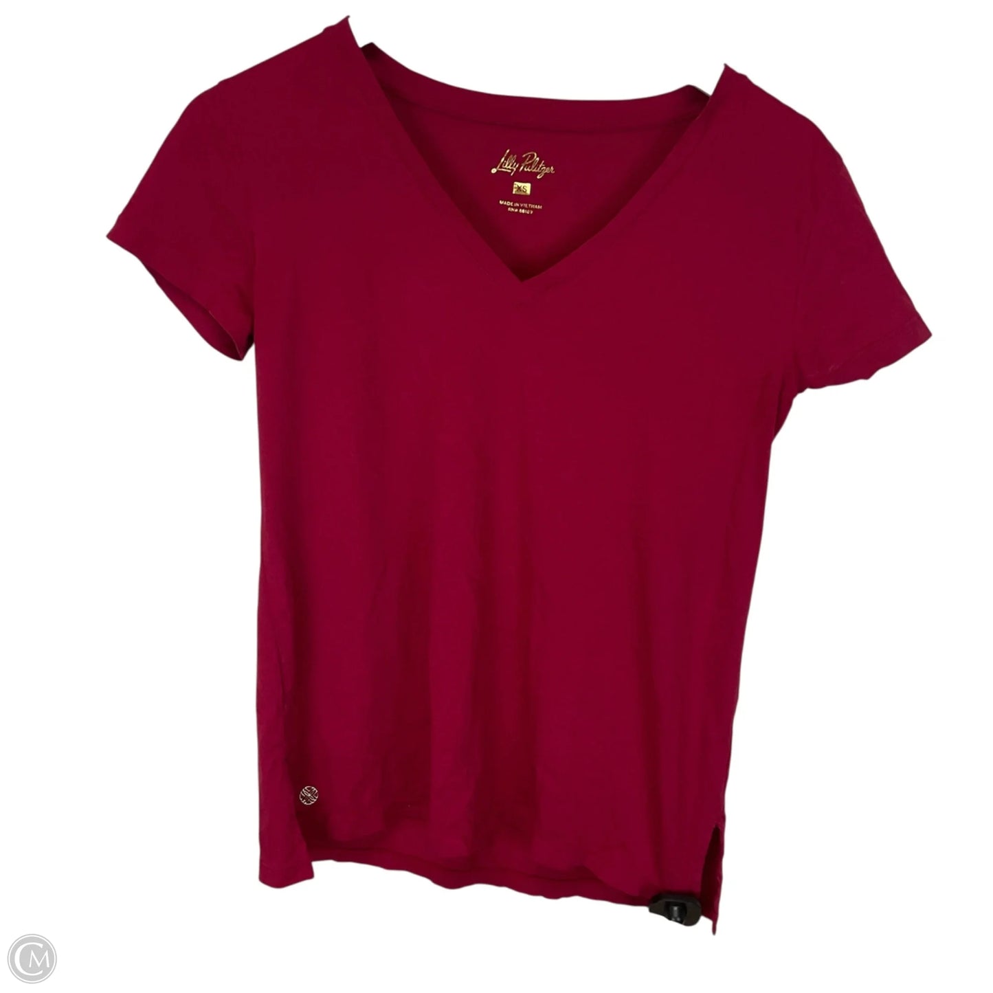Top Short Sleeve Designer By Lilly Pulitzer In Red, Size: Xs