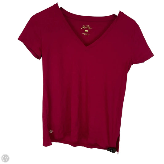 Top Short Sleeve Designer By Lilly Pulitzer In Red, Size: Xs
