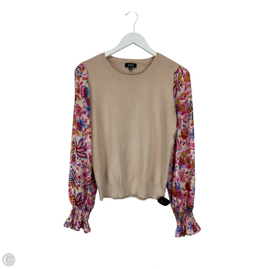 Top Long Sleeve By Fate In Beige, Size: S