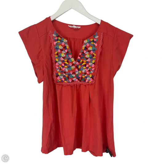 Top Short Sleeve By Thml In Orange, Size: S
