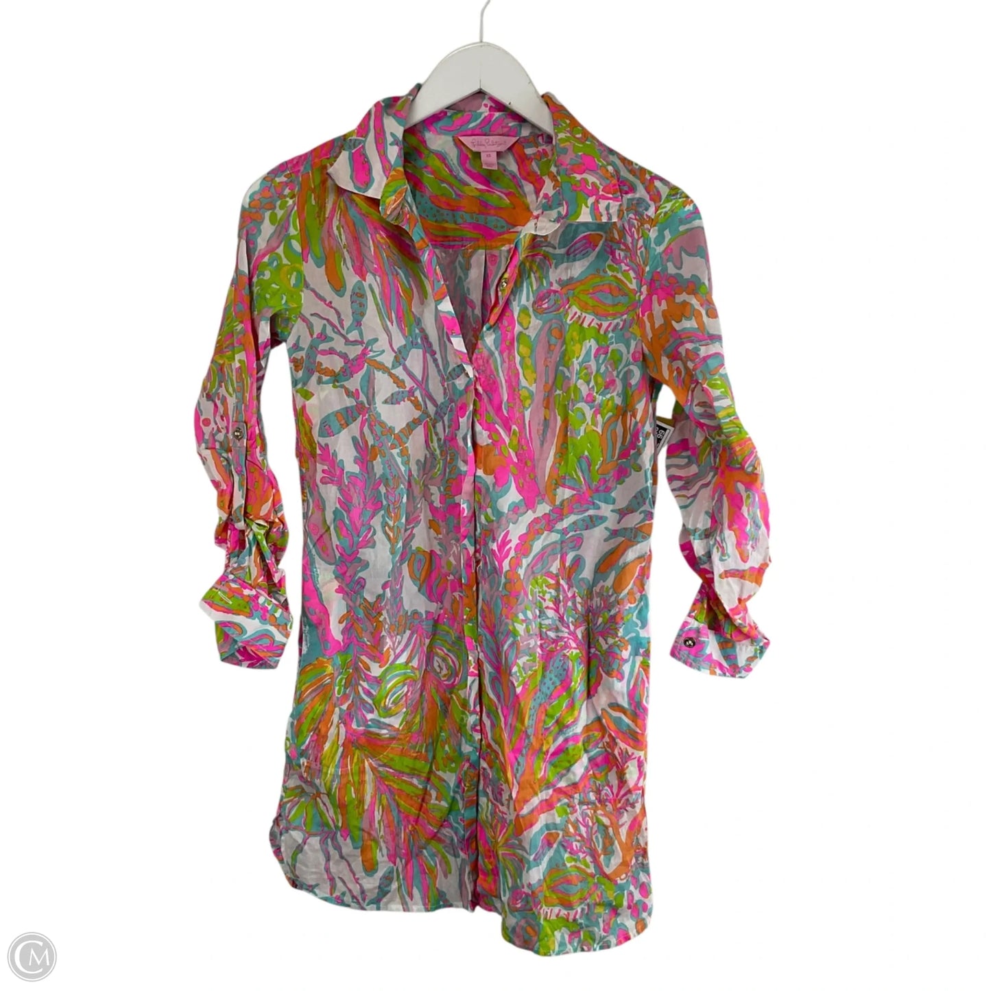 Top Long Sleeve Designer By Lilly Pulitzer In Multi-colored, Size: Xs