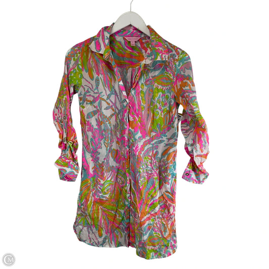Top Long Sleeve Designer By Lilly Pulitzer In Multi-colored, Size: Xs
