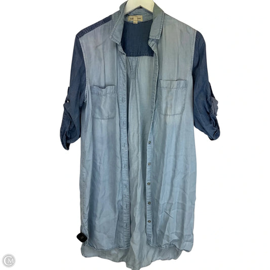Dress Casual Midi By Cloth & Stone In Blue, Size: L