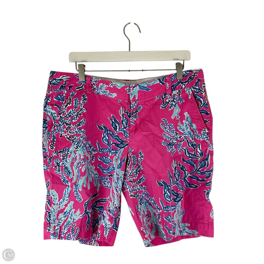 Shorts Designer By Lilly Pulitzer In Blue & Pink, Size: 14