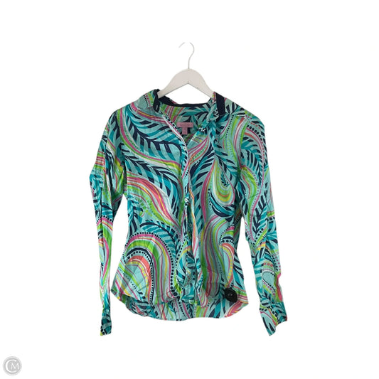 Top Long Sleeve Designer By Lilly Pulitzer In Blue, Size: 12