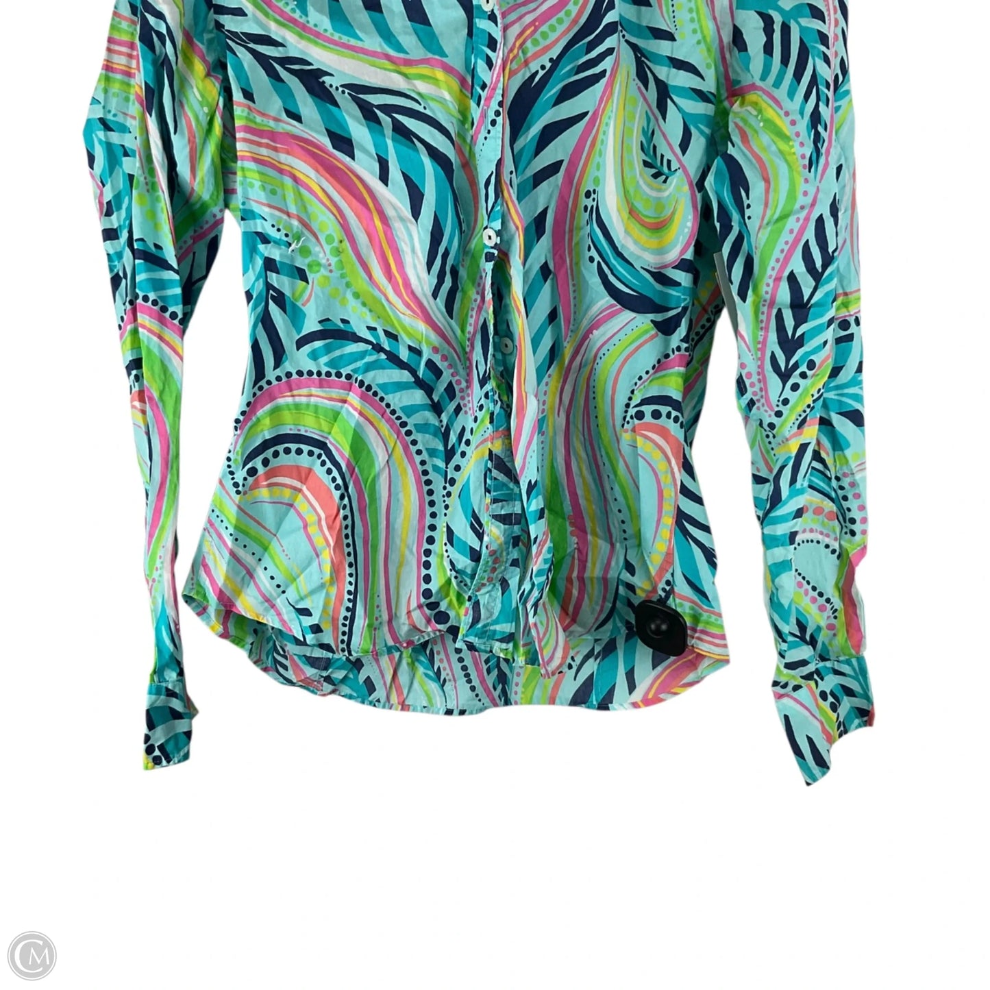 Top Long Sleeve Designer By Lilly Pulitzer In Blue, Size: 12