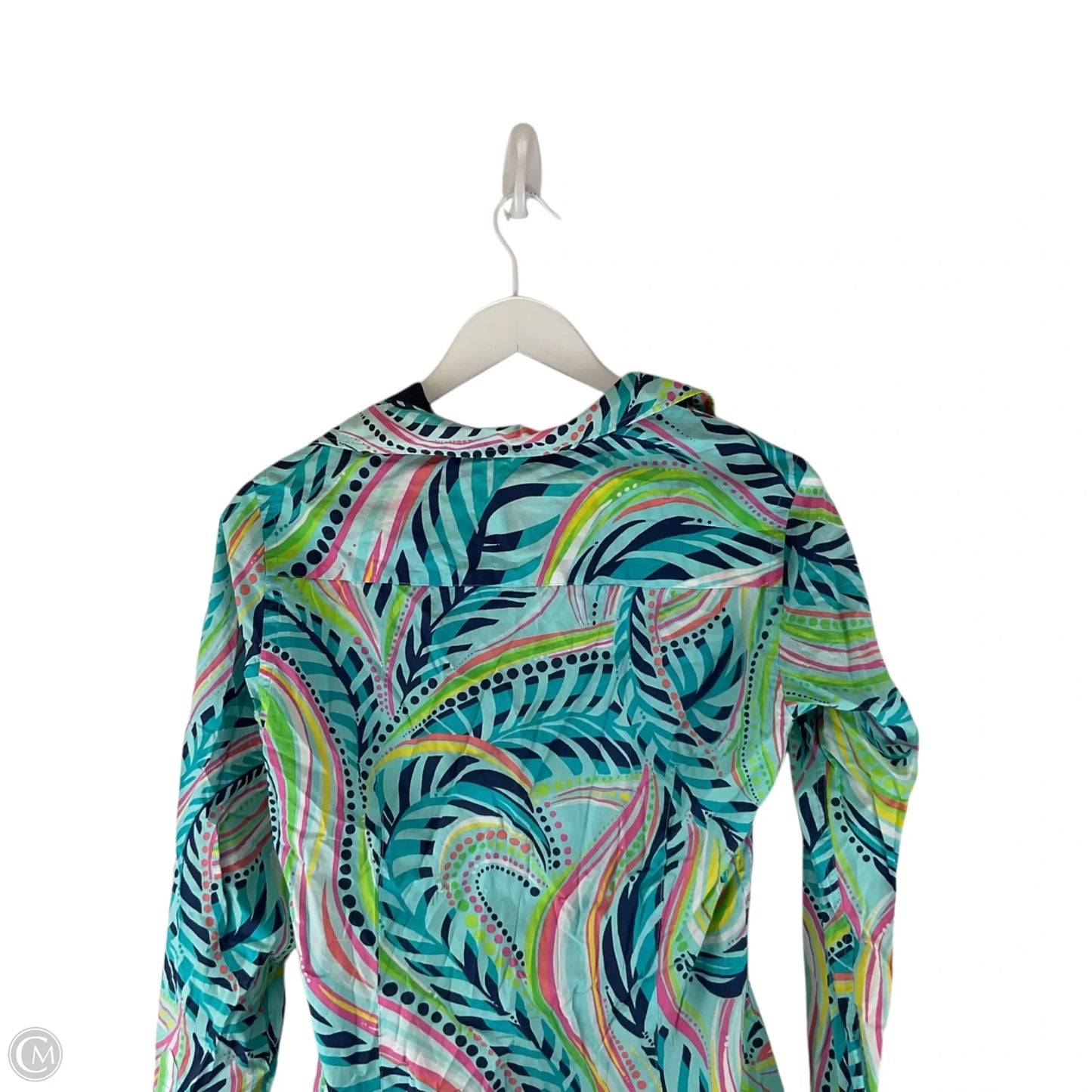 Top Long Sleeve Designer By Lilly Pulitzer In Blue, Size: 12