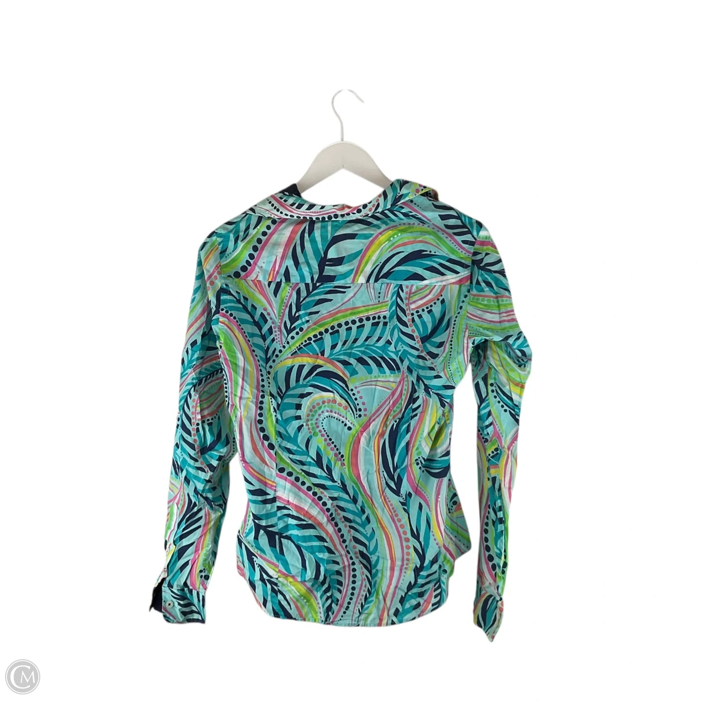 Top Long Sleeve Designer By Lilly Pulitzer In Blue, Size: 12