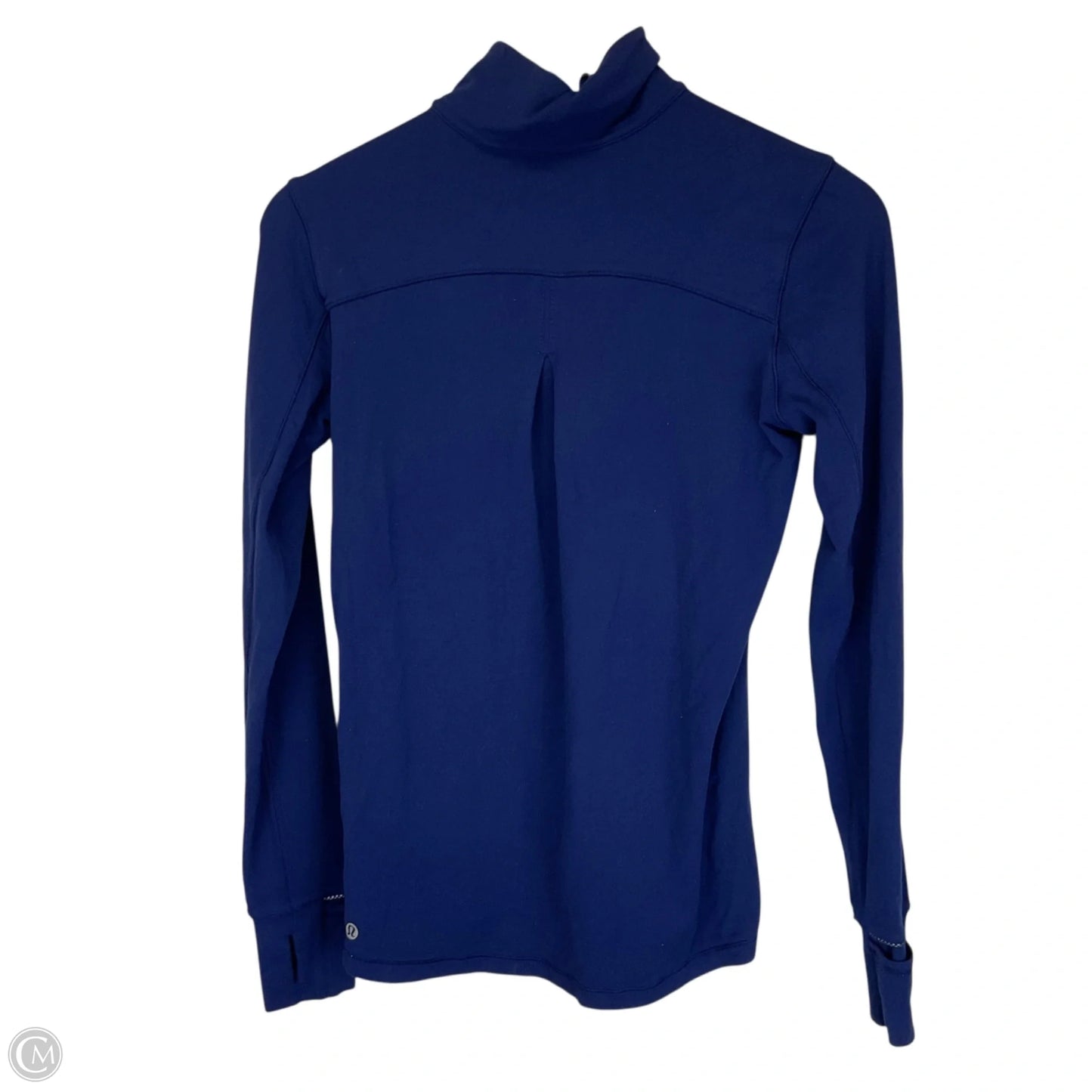 Athletic Top Long Sleeve Collar By Lululemon In Blue, Size: 6