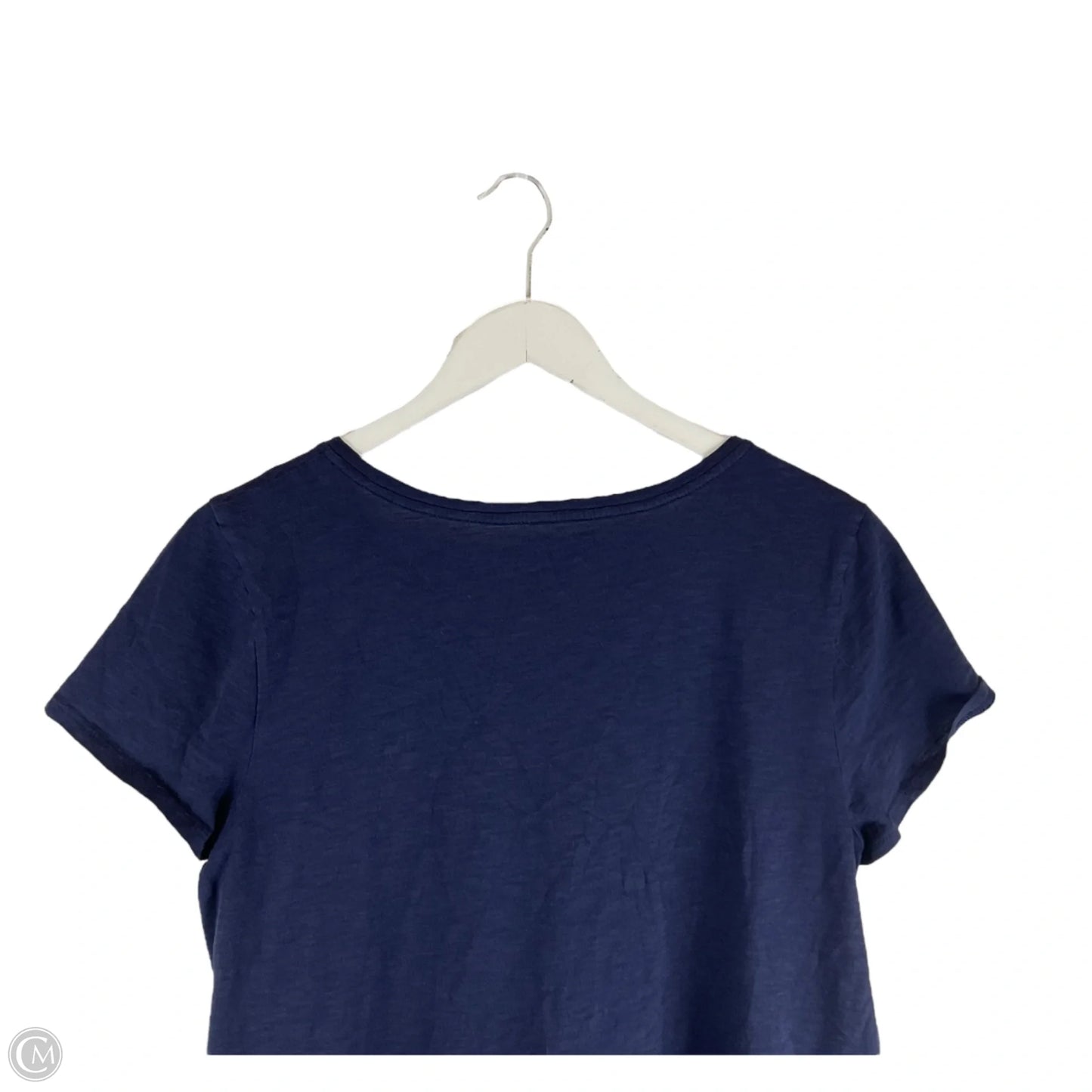 Top Short Sleeve Designer By Lilly Pulitzer In Navy, Size: L