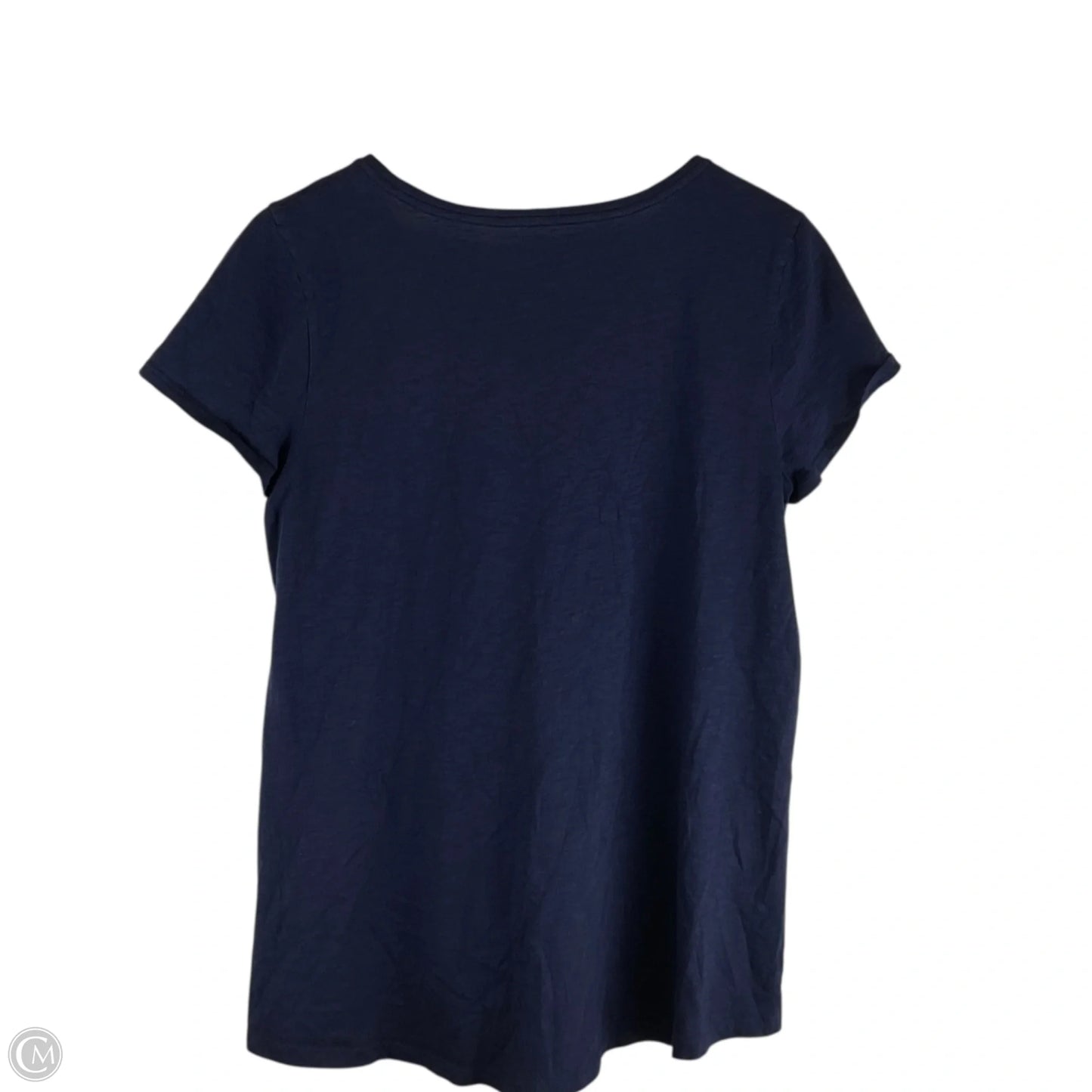 Top Short Sleeve Designer By Lilly Pulitzer In Navy, Size: L