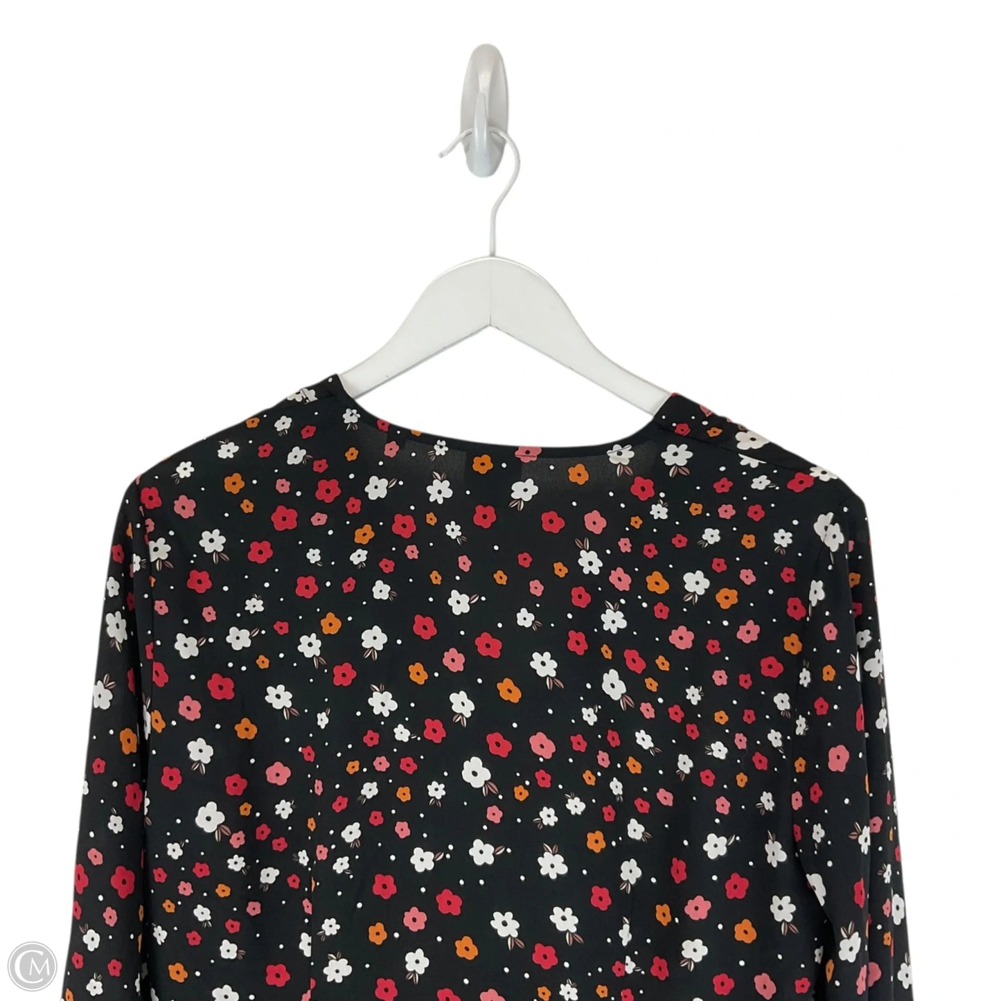 Top Long Sleeve By Cabi In Floral Print, Size: M